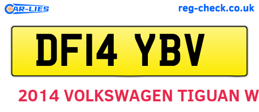 DF14YBV are the vehicle registration plates.