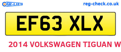 EF63XLX are the vehicle registration plates.