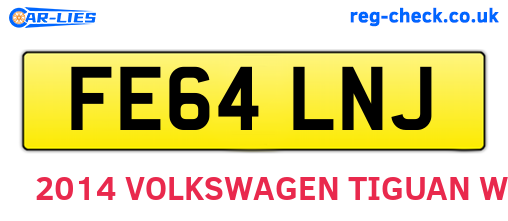 FE64LNJ are the vehicle registration plates.