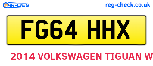 FG64HHX are the vehicle registration plates.