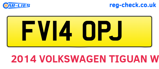 FV14OPJ are the vehicle registration plates.