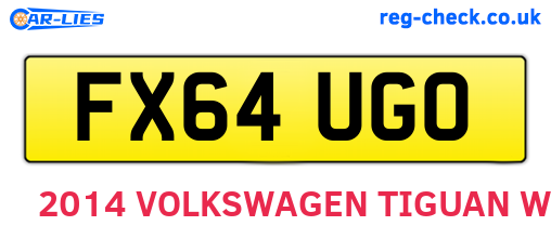 FX64UGO are the vehicle registration plates.