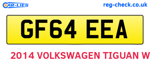 GF64EEA are the vehicle registration plates.