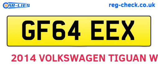 GF64EEX are the vehicle registration plates.