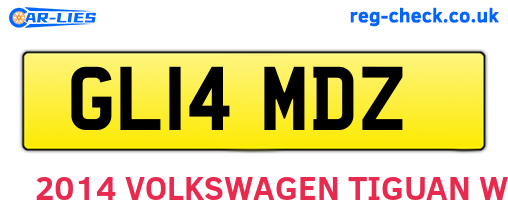 GL14MDZ are the vehicle registration plates.