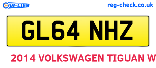 GL64NHZ are the vehicle registration plates.