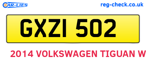 GXZ1502 are the vehicle registration plates.