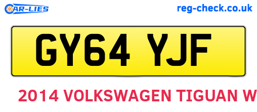GY64YJF are the vehicle registration plates.
