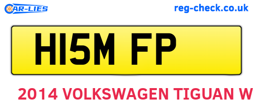 H15MFP are the vehicle registration plates.