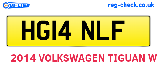 HG14NLF are the vehicle registration plates.
