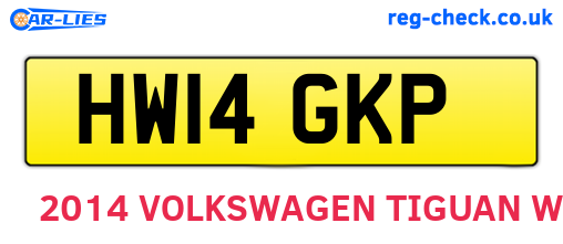HW14GKP are the vehicle registration plates.