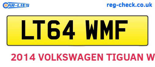 LT64WMF are the vehicle registration plates.