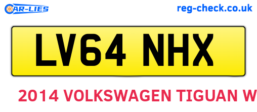 LV64NHX are the vehicle registration plates.