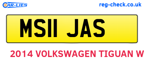 MS11JAS are the vehicle registration plates.