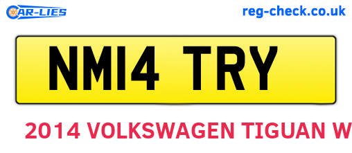 NM14TRY are the vehicle registration plates.