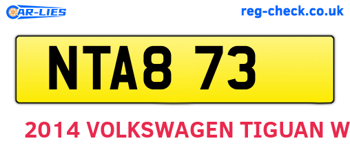 NTA873 are the vehicle registration plates.