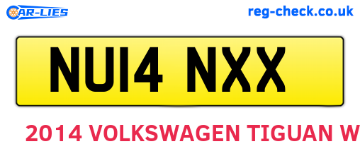 NU14NXX are the vehicle registration plates.