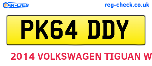 PK64DDY are the vehicle registration plates.