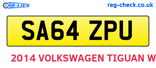SA64ZPU are the vehicle registration plates.