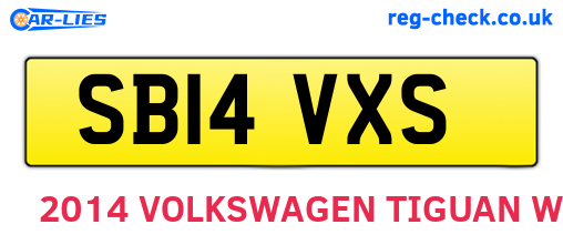 SB14VXS are the vehicle registration plates.