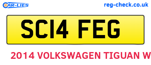 SC14FEG are the vehicle registration plates.