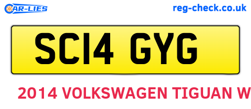 SC14GYG are the vehicle registration plates.