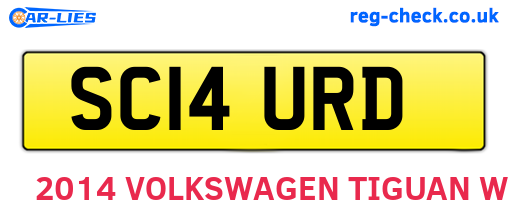 SC14URD are the vehicle registration plates.