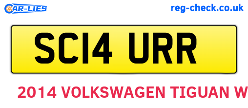 SC14URR are the vehicle registration plates.