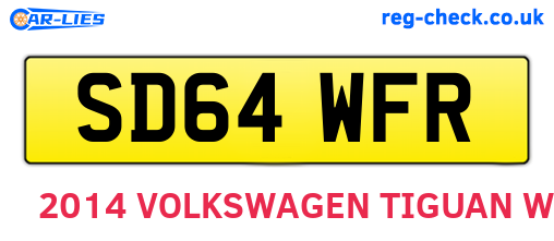 SD64WFR are the vehicle registration plates.