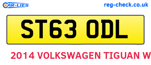 ST63ODL are the vehicle registration plates.