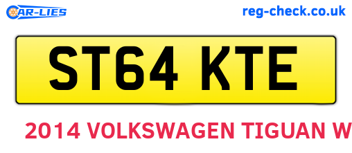 ST64KTE are the vehicle registration plates.