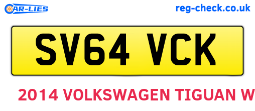SV64VCK are the vehicle registration plates.