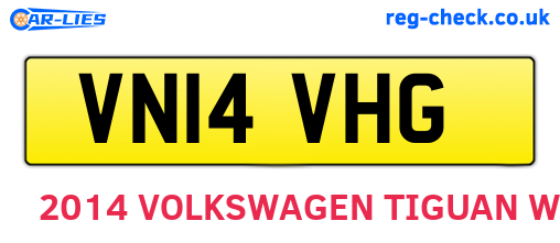 VN14VHG are the vehicle registration plates.