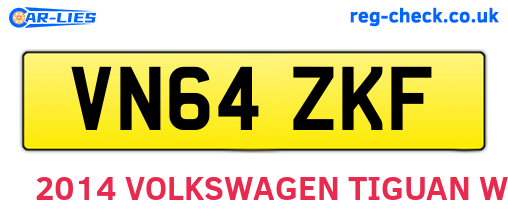 VN64ZKF are the vehicle registration plates.