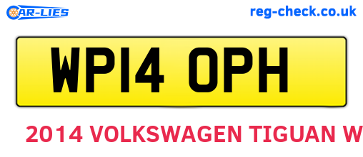 WP14OPH are the vehicle registration plates.