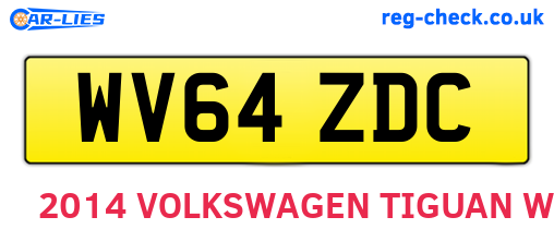 WV64ZDC are the vehicle registration plates.