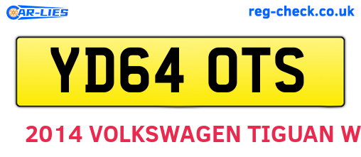 YD64OTS are the vehicle registration plates.