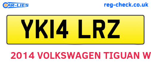 YK14LRZ are the vehicle registration plates.