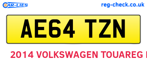 AE64TZN are the vehicle registration plates.