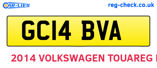 GC14BVA are the vehicle registration plates.