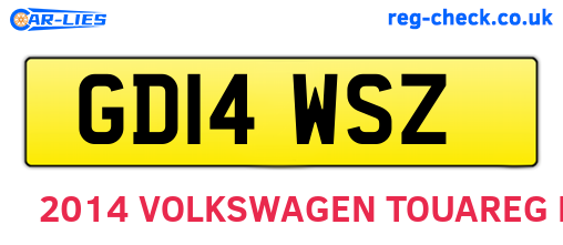 GD14WSZ are the vehicle registration plates.