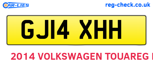 GJ14XHH are the vehicle registration plates.