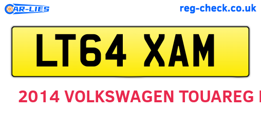 LT64XAM are the vehicle registration plates.