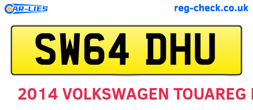 SW64DHU are the vehicle registration plates.