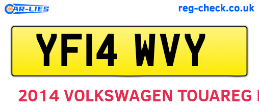 YF14WVY are the vehicle registration plates.