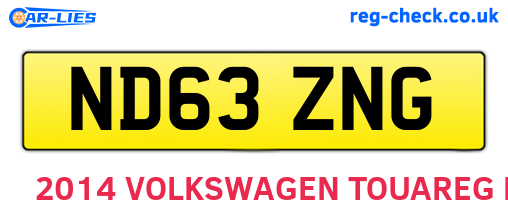 ND63ZNG are the vehicle registration plates.