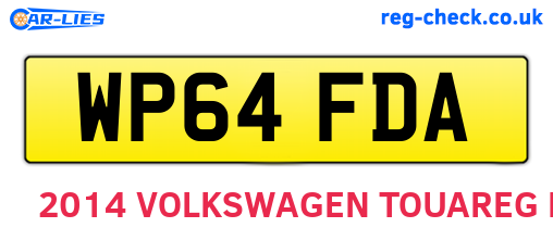 WP64FDA are the vehicle registration plates.