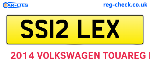 SS12LEX are the vehicle registration plates.