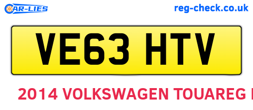 VE63HTV are the vehicle registration plates.