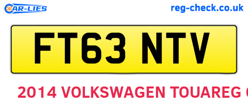 FT63NTV are the vehicle registration plates.